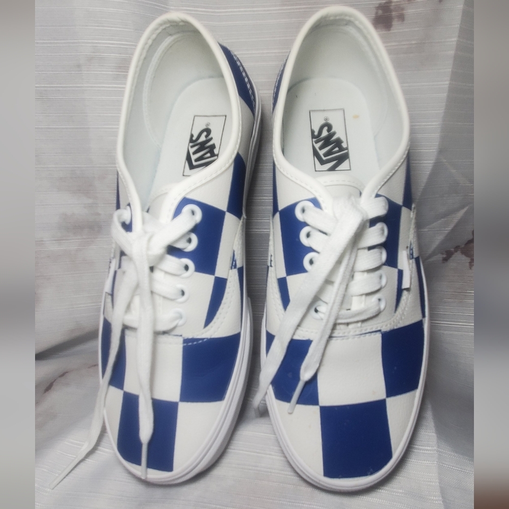 Blue and White checkerboard Van - Picture 2 of 6